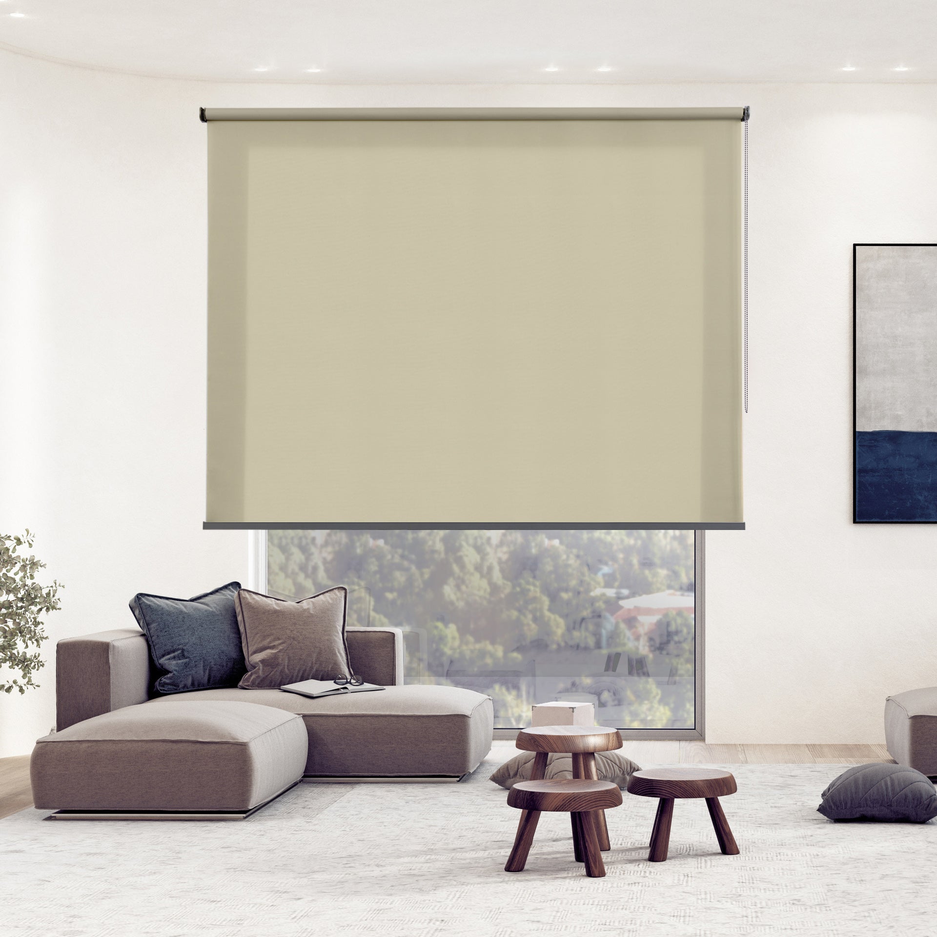 Roleta Premium Półprzezroczysta z Aluminiowym Wykończeniem Kamienna 45x180 cm