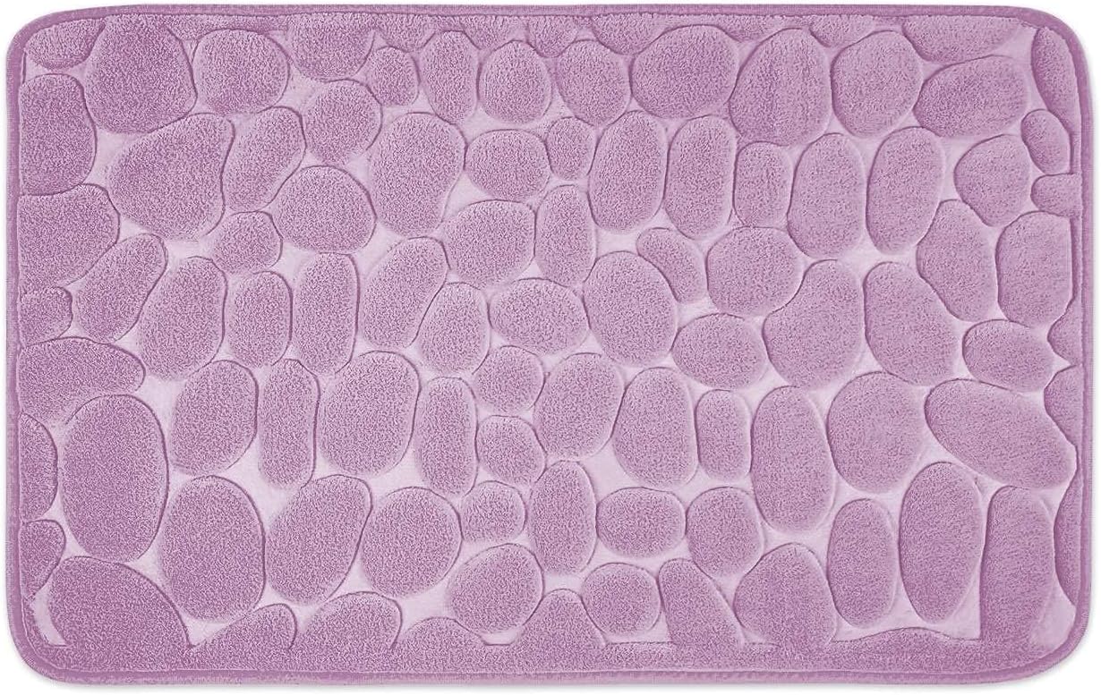Mata łazienkowa z pianki memory, antypoślizgowa - Mata łazienkowa 40 x 60 cm - Fioletowa