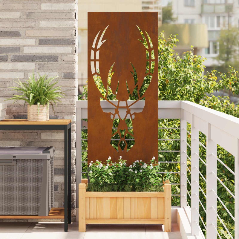 Ekran zapewniający prywatność w ogrodzie Rdzawy 50 x 140 cm vidaXL