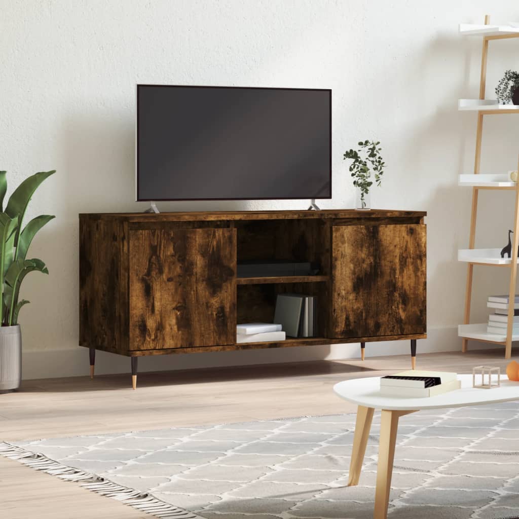 vidaXL Szafka telewizor, przydymiony dąb, 104x35x50 cm