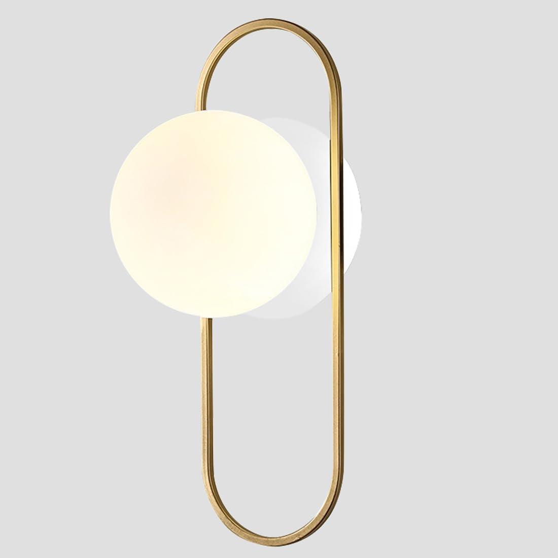 Kulista lampa ścienna ze złotego szkła, w stylu retro, średniowieczno-nowoczesnym, do oświetlenia lustra łazienkowego, 1 sztuka.