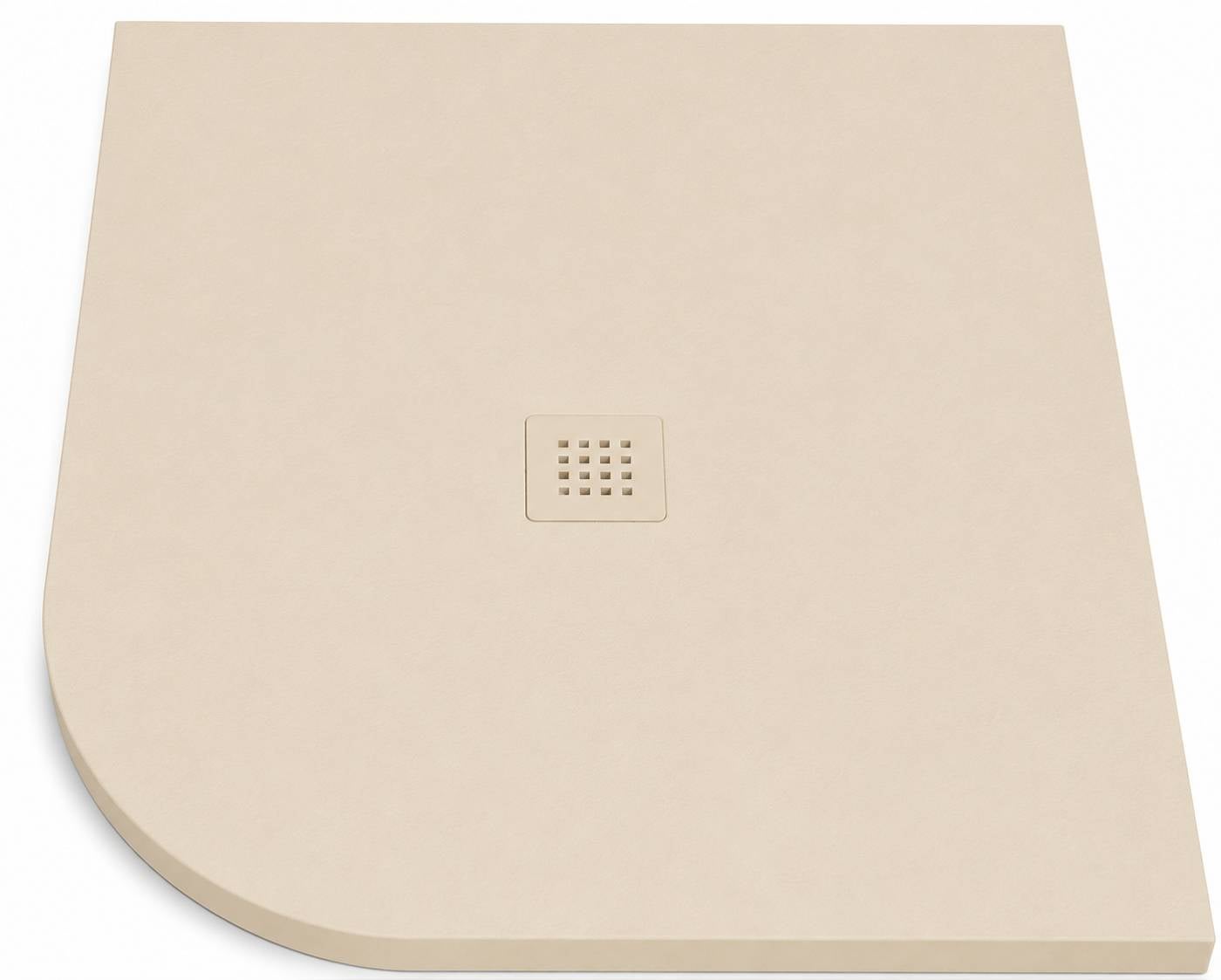 Brodzik półokrągły ROUND 80x80 cm Kremowy kratka Kremowy
