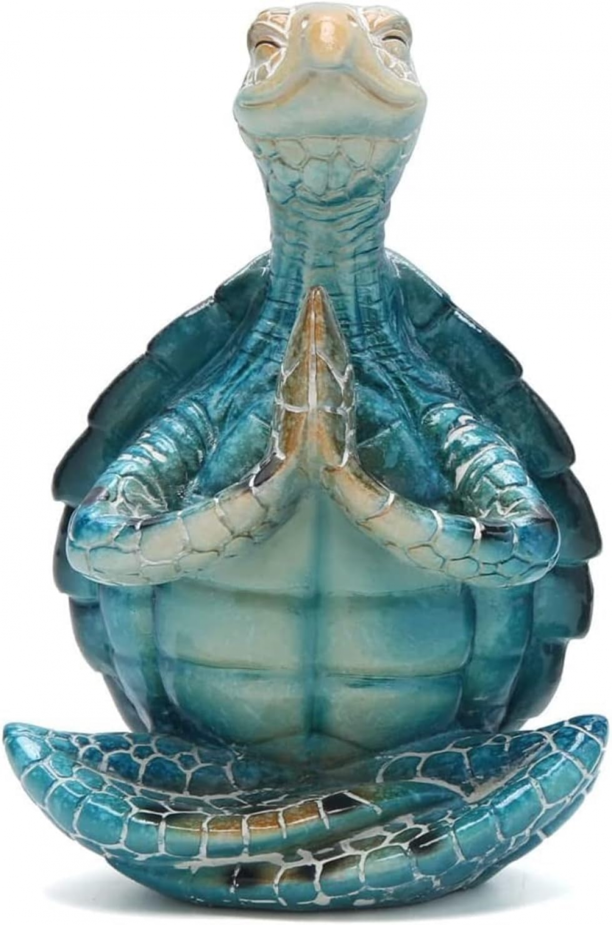 Dekoracja Żółw Morski do Medytacji i Jogi, Dekor Żółwia do Jogi, Statua Ogrodowa, Rzeźby Żółwia Morskiego do Kolekcji, 16*11*8cm