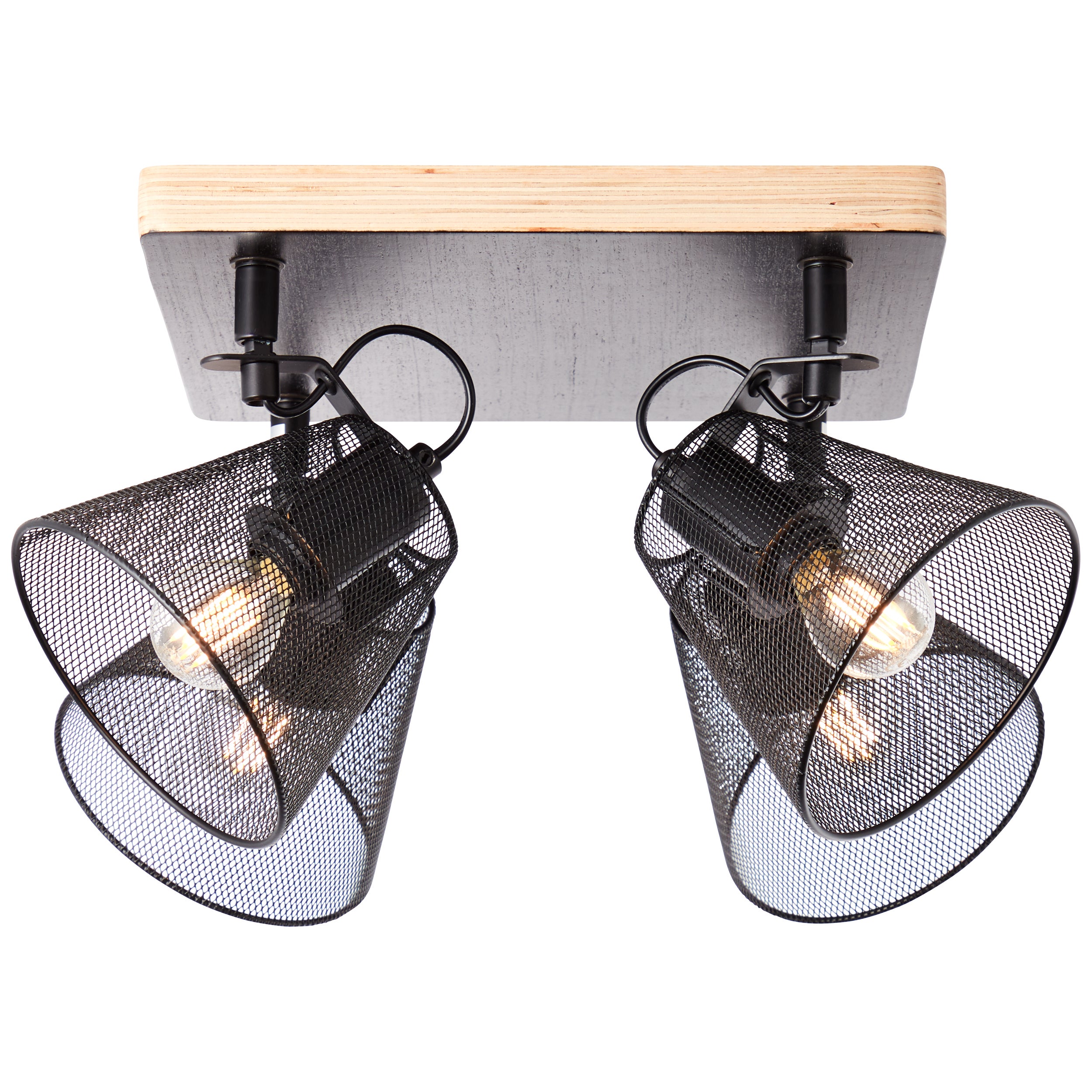 Brilliant Scorton 2-płomienna, piaskowo-czarna zewnętrzna oprawa ścienna LED, aluminium/poliwęglan/szkło, 2x zintegrowane diody LED, 12 W (strumień św