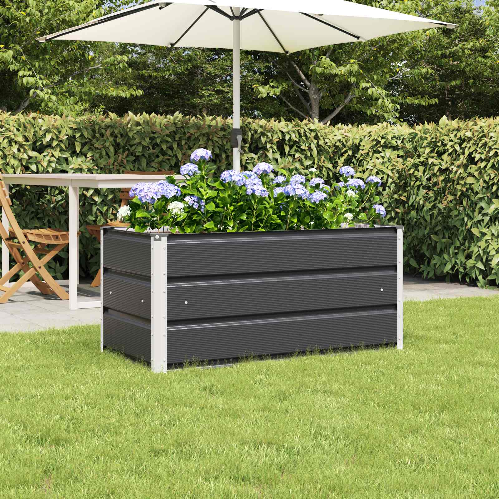 Donica Antracyt 100 x 50 x 45 cm Stal Galwanizowana vidaXL
