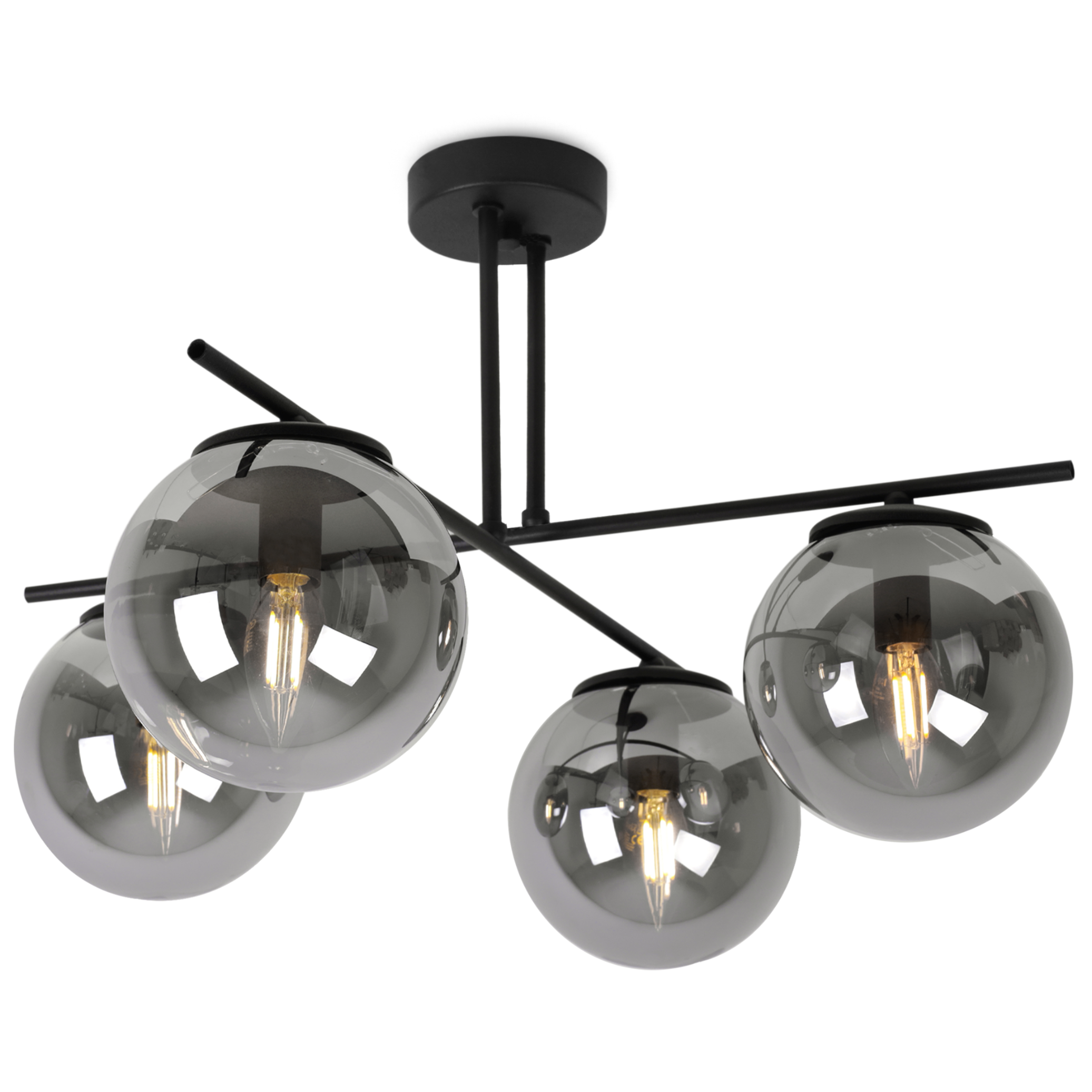 Lampa sufitowa wisząca Light Home LH Modena 4x E14 60W czarny