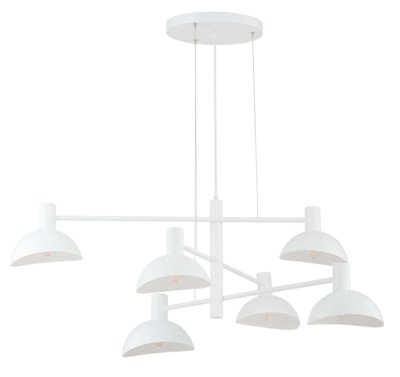 Lampa wisząca dekoracyjna nowoczesna 6 punktowa biała nad stół Artis 6xE14 40W Sigma Lighting