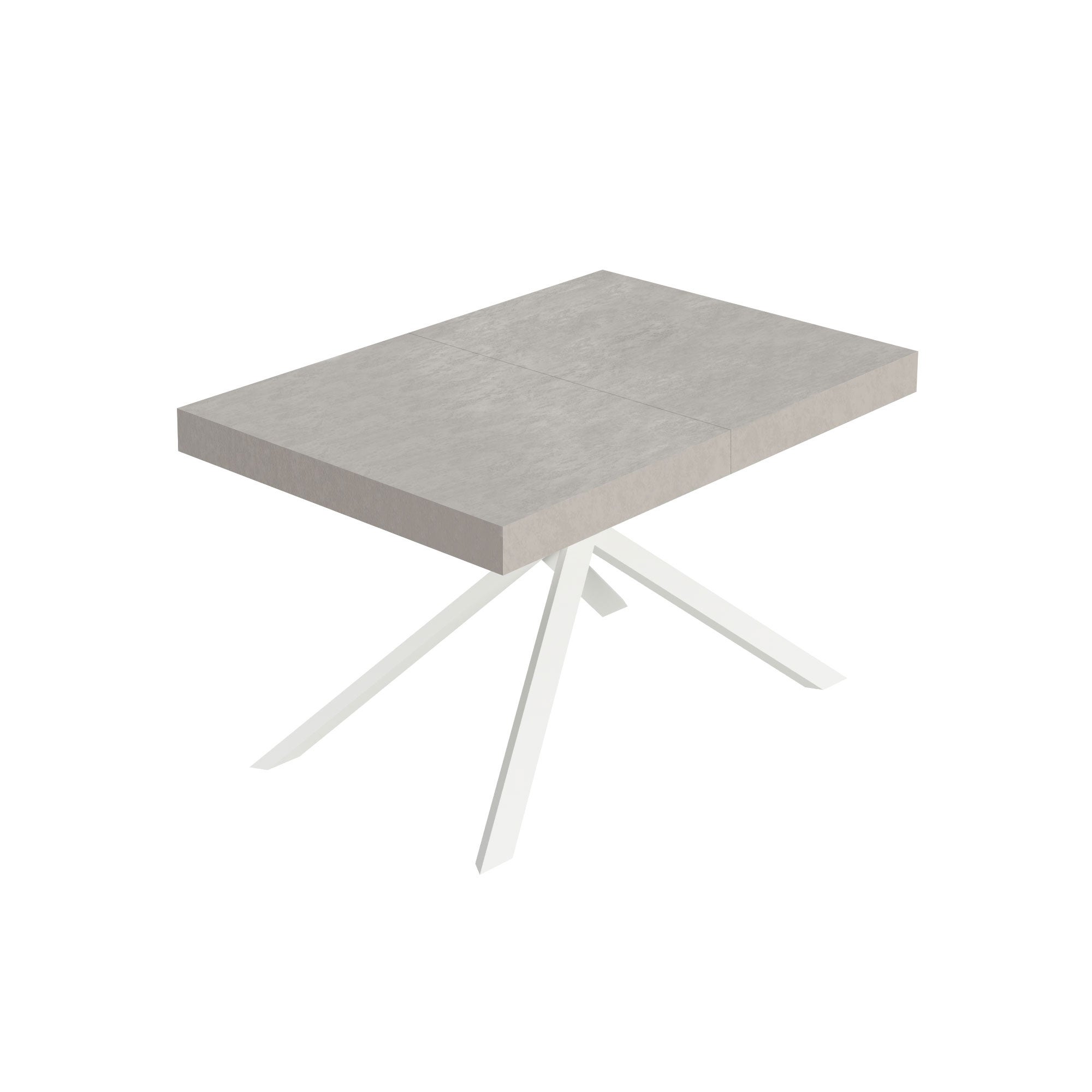 Stół rozkładany Niket kaszmirowy 140/244x90 cm z białymi nogami