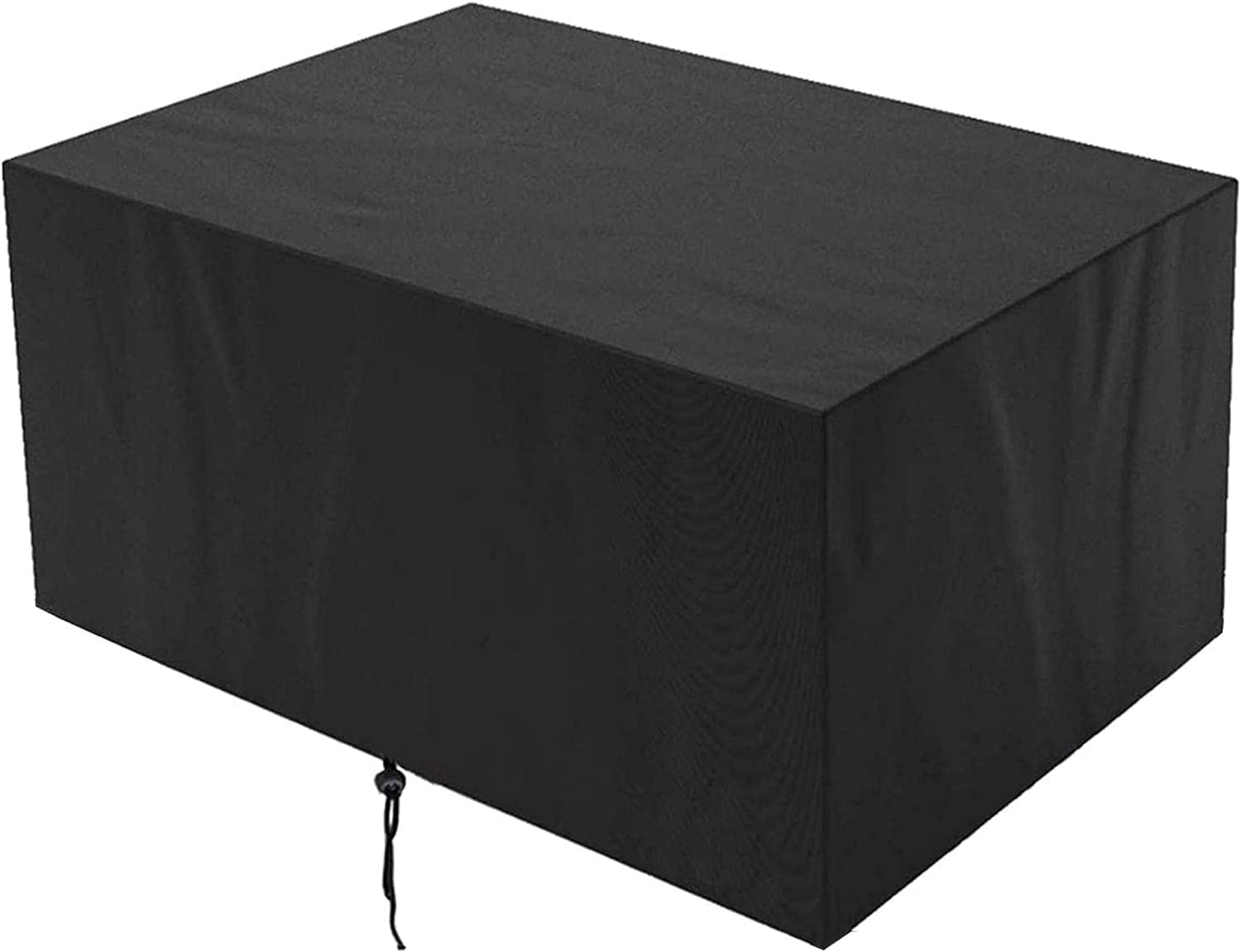 Pokrowiec na meble ogrodowe z tkaniny Oxford 210D, pokrowiec ochronny na meble, ochrona przed deszczem i kurzem, anty-UV (150x150x75cm, czarny)