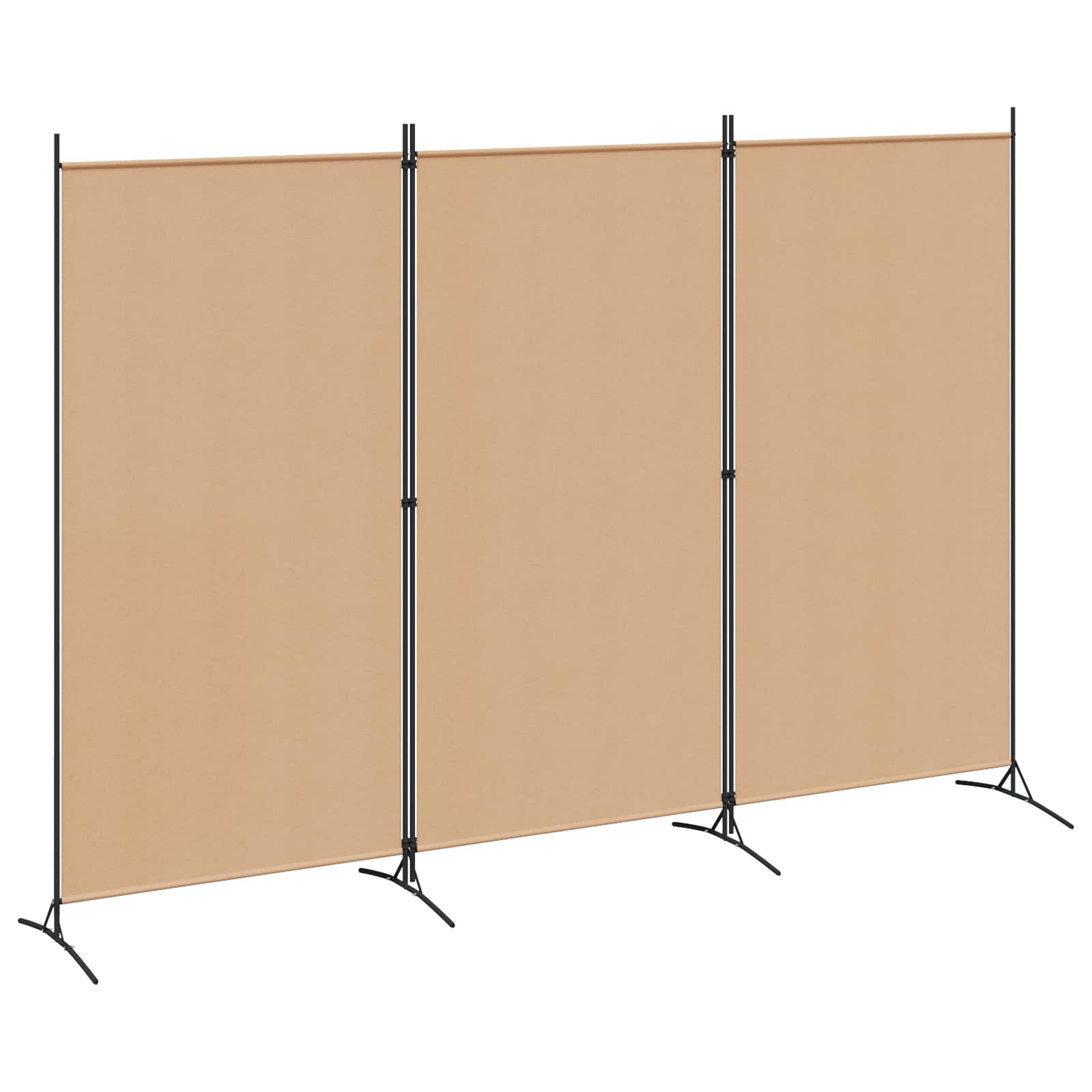 3-panelowy parawan Beżowy 260 x 180 cm tkanina vidaXL