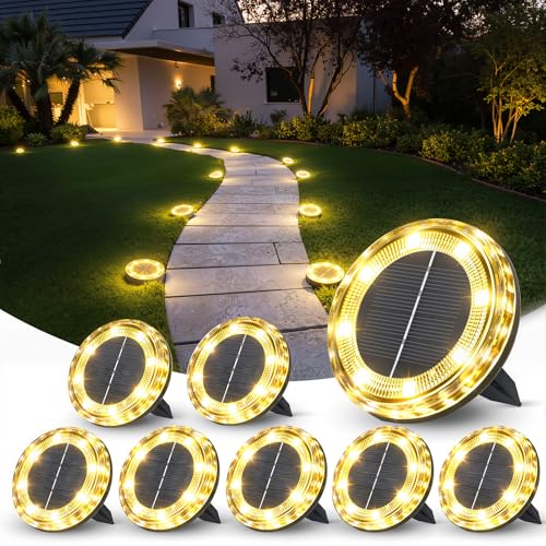 Lampa zewnętrzna naziemna zasilana energią słoneczną, czarna 8PCS