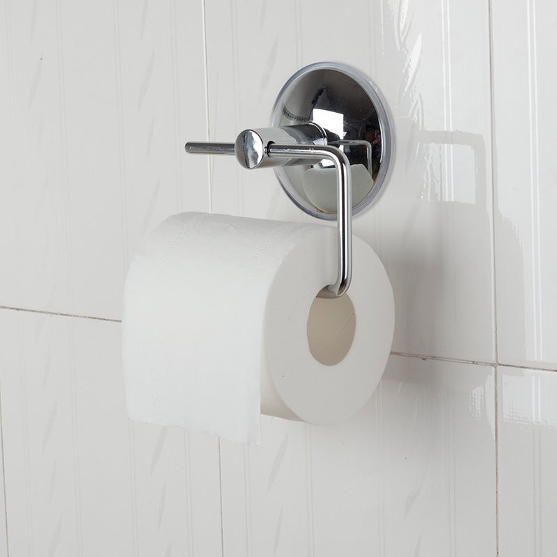 Uchwyt na papier toaletowy - Uchwyt na papier toaletowy ze stali nierdzewnej - System przyssawek - Nieporowaty uchwyt na papier toaletowy - Do stosow