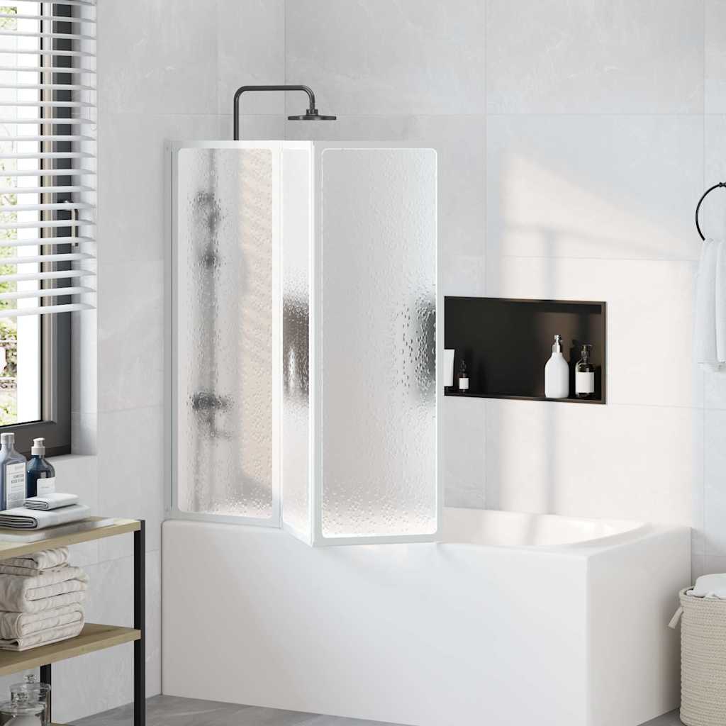 Kabina prysznicowa ścienna, parawan 3 składane panele 141x132 cm vidaXL
