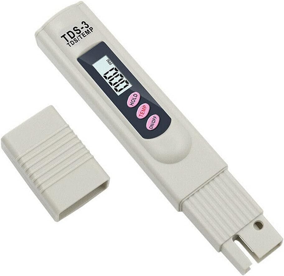 Miernik jakości wody pitnej LCD, cyfrowy tester temperatury (PPM), tester czystości wody (0-9990 PPM) do pomiaru wody hydroponicznej, akwariowej, ba