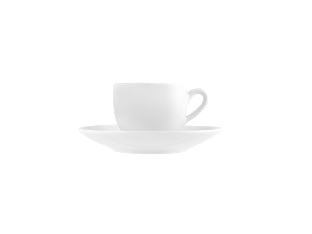 XÃcara de cafÃ© de porcelana branca H&H Sweden com pires, 100ml