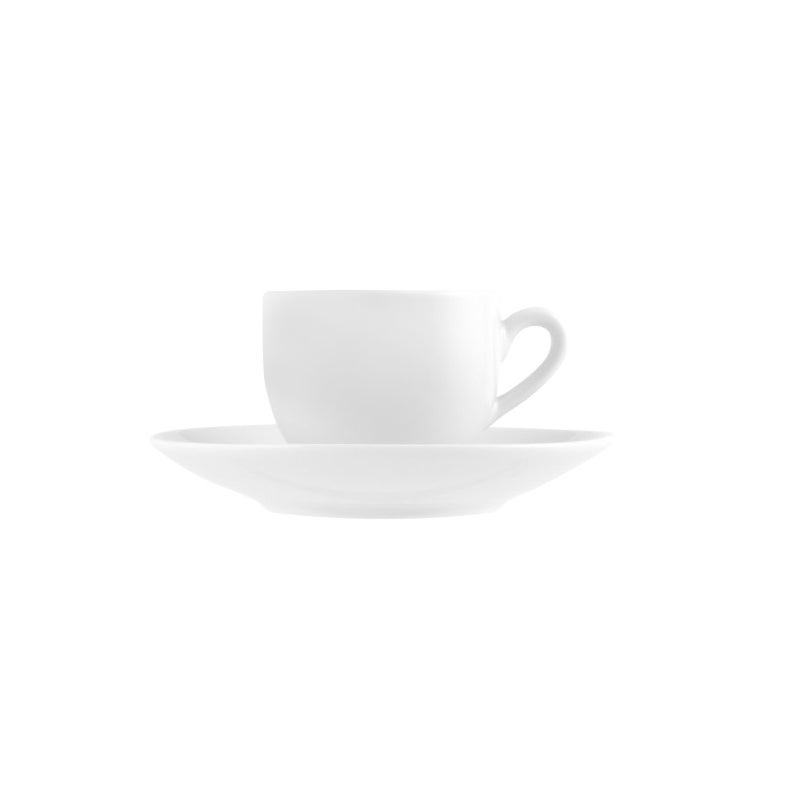 XÃcara de café de porcelana branca H&H Sweden com pires, 100ml