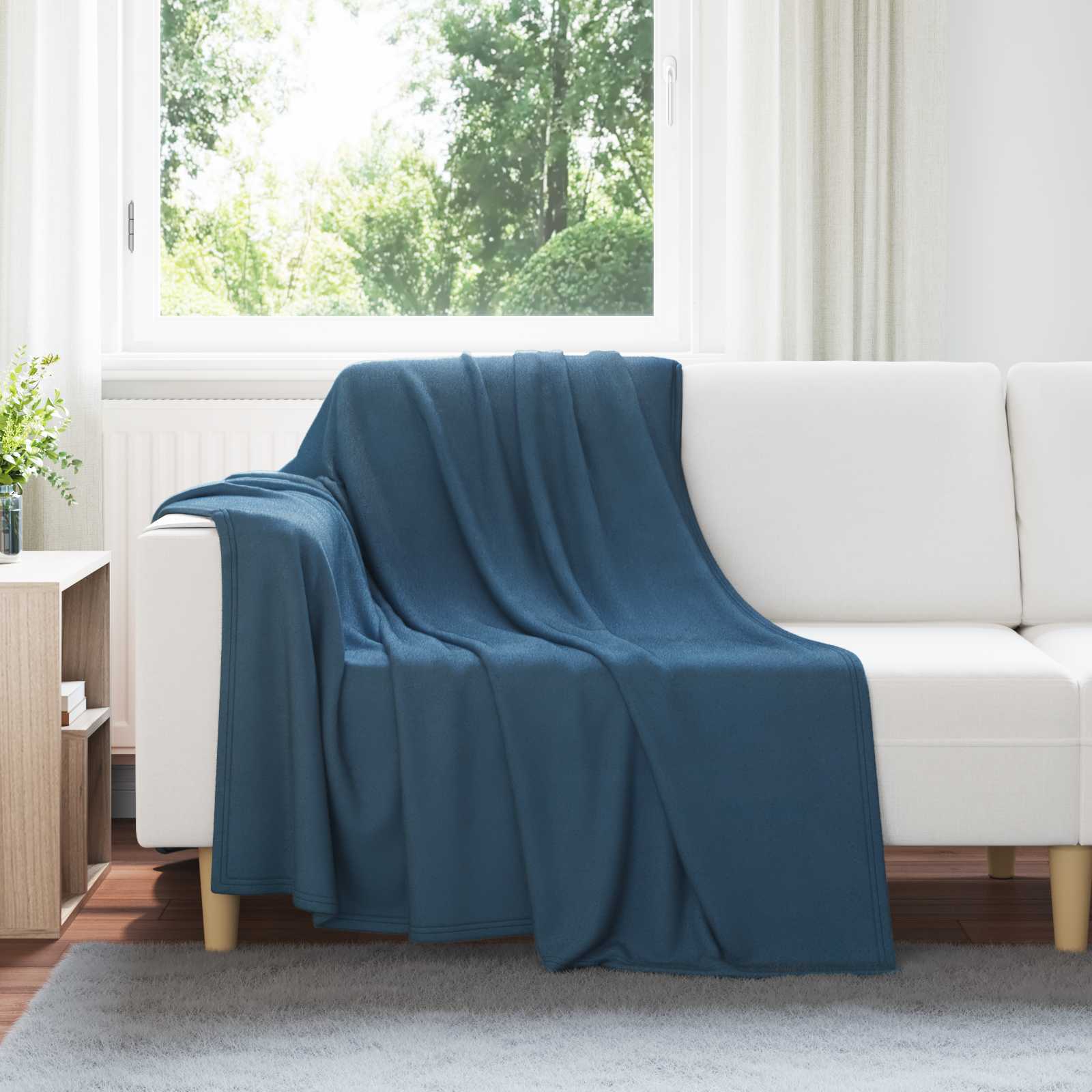 Koce narzutowe 6 pcs Granatowy 200 x 150 cm Polar vidaXL