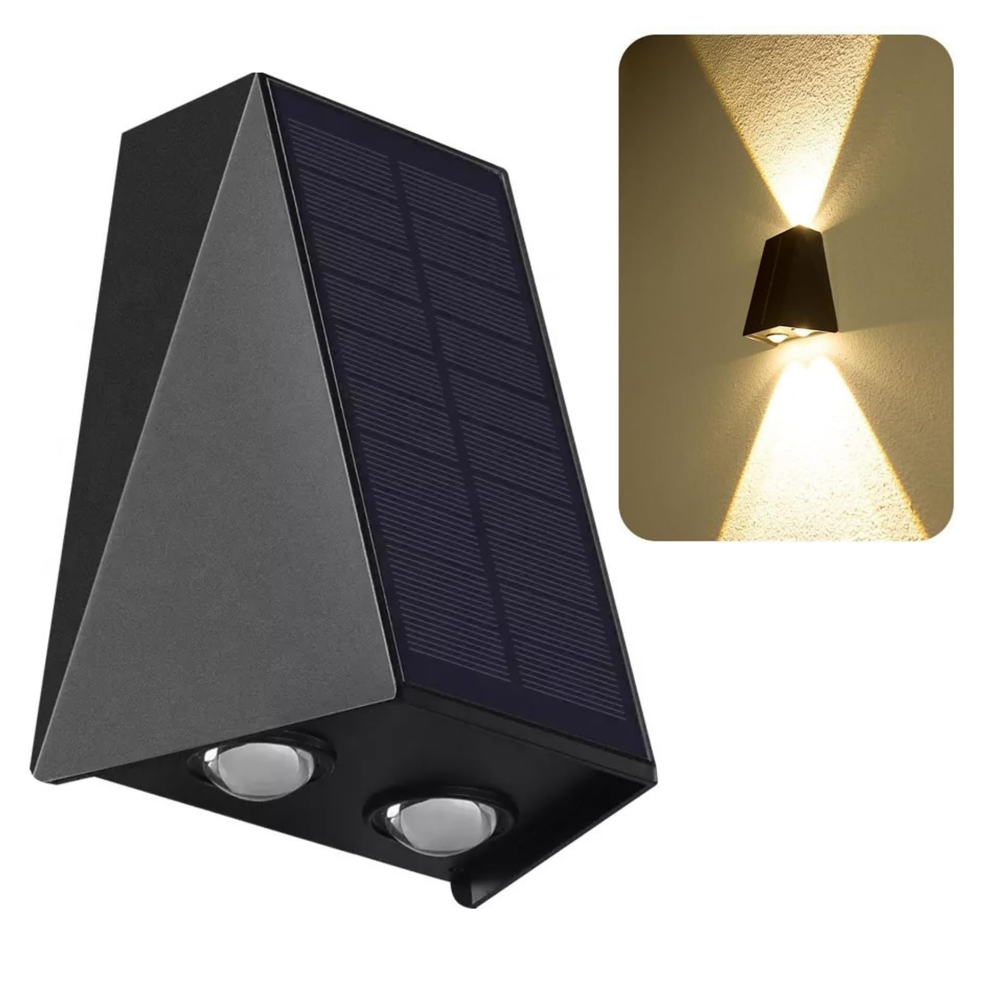 3LED dekoracyjne lampy solarne, kinkiet ścienny, lampy floodlight od zmierzchu do świtu, oświetlenie zewnętrzne, lampy do ogrodu.