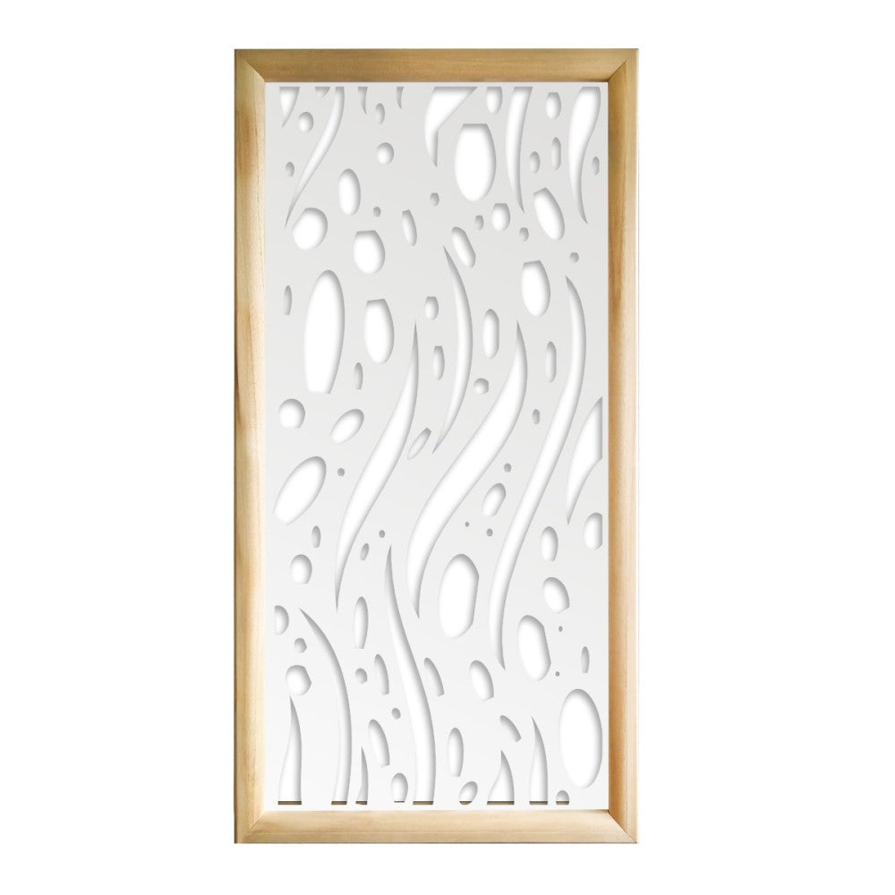 MISTRAL - Prostokątne moduły dekoracyjne z drewna i PVC - Rozmiar 73x148 cm - Grubość 64 mm - Kolor wewnętrzny BIAŁY