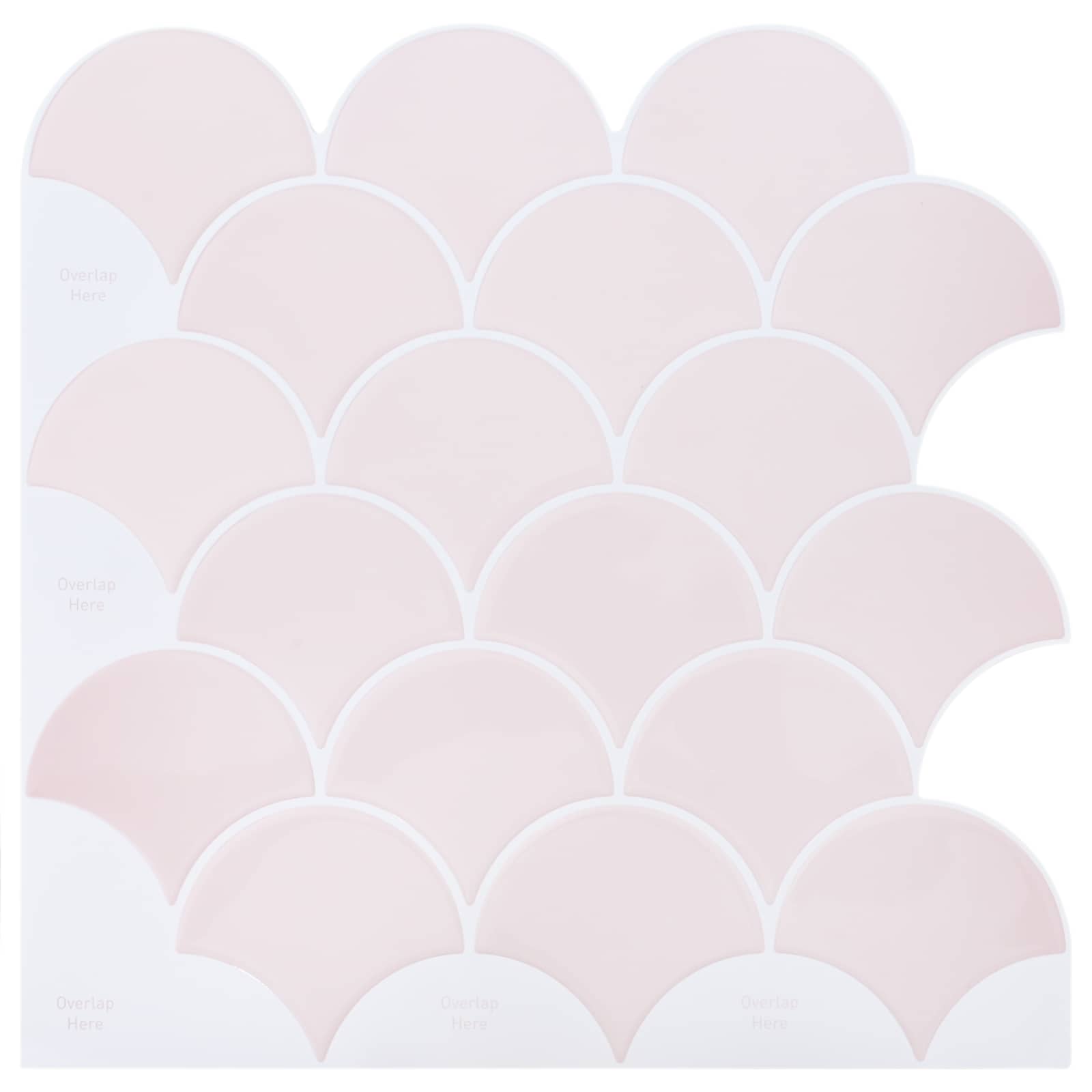 Płytka w Kształcie Łuski Ryb 20 pcs Jasny róż 30 x 30 cm vidaXL