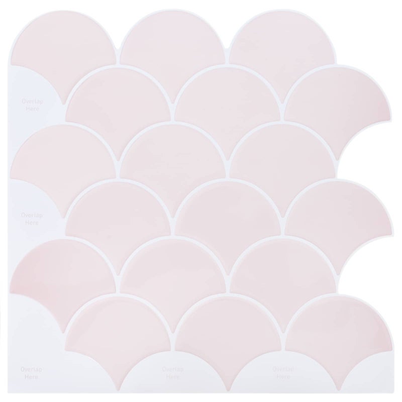 Płytka w Kształcie Łuski Ryb 20 pcs Jasny róż 30 x 30 cm vidaXL