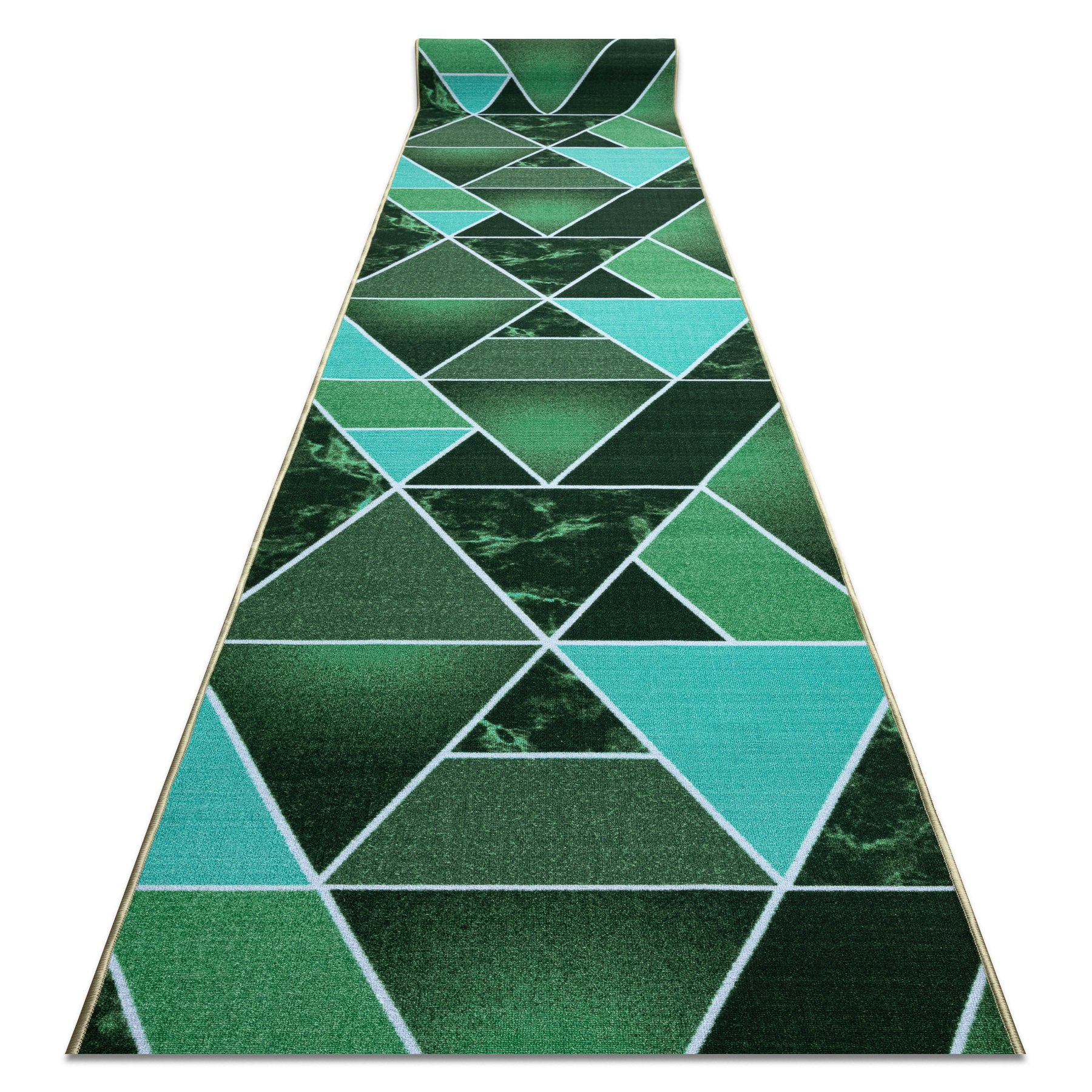 CHODNIK PODGUMOWANY TRÓJKĄTY zieleń 100cm 100x1200 cm