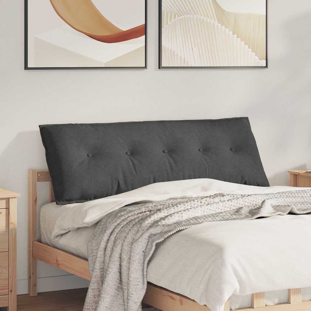 Poduszka na plecy Ciemnoszary 140 x 50 cm Tkanina sztruksowa vidaXL