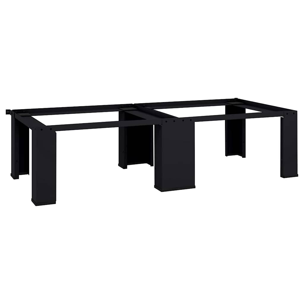 Podstawka na Pralkę 2 pcs Czarny 127 x 54,5 x 32,5 cm Stal vidaXL