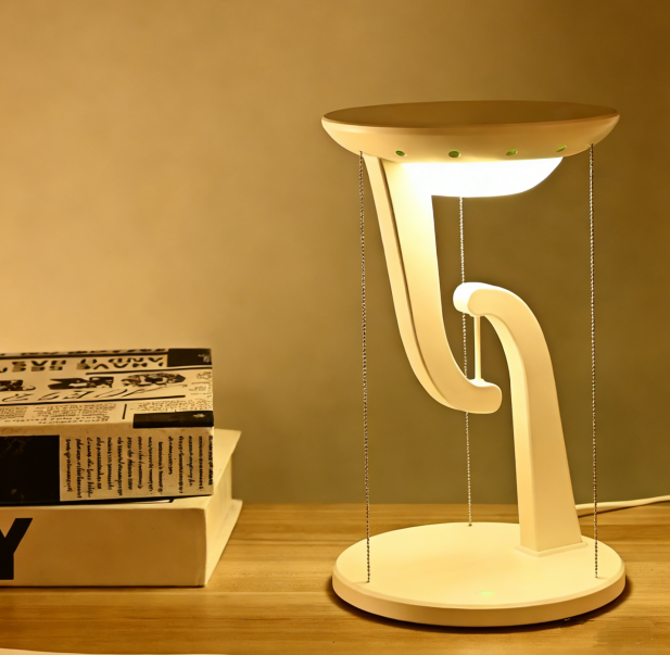 Kreatywna lampa antygrawitacyjna, bezprzewodowa lampa stołowa do ładowania telefonów komórkowych, nastrojowe światło nocne do sypialni.
