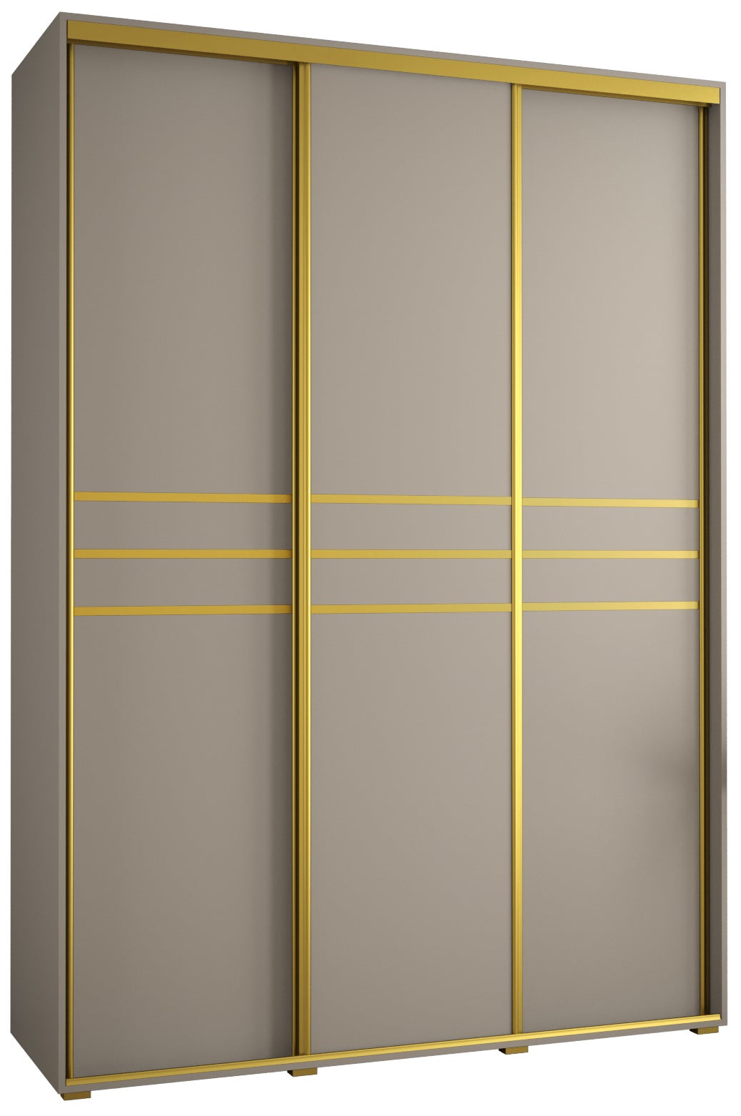Szafa przesuwna wysoka Dakota 10 170 x 60 x 235,2 cm kaszmir + u. Złoty - Abiks Meble