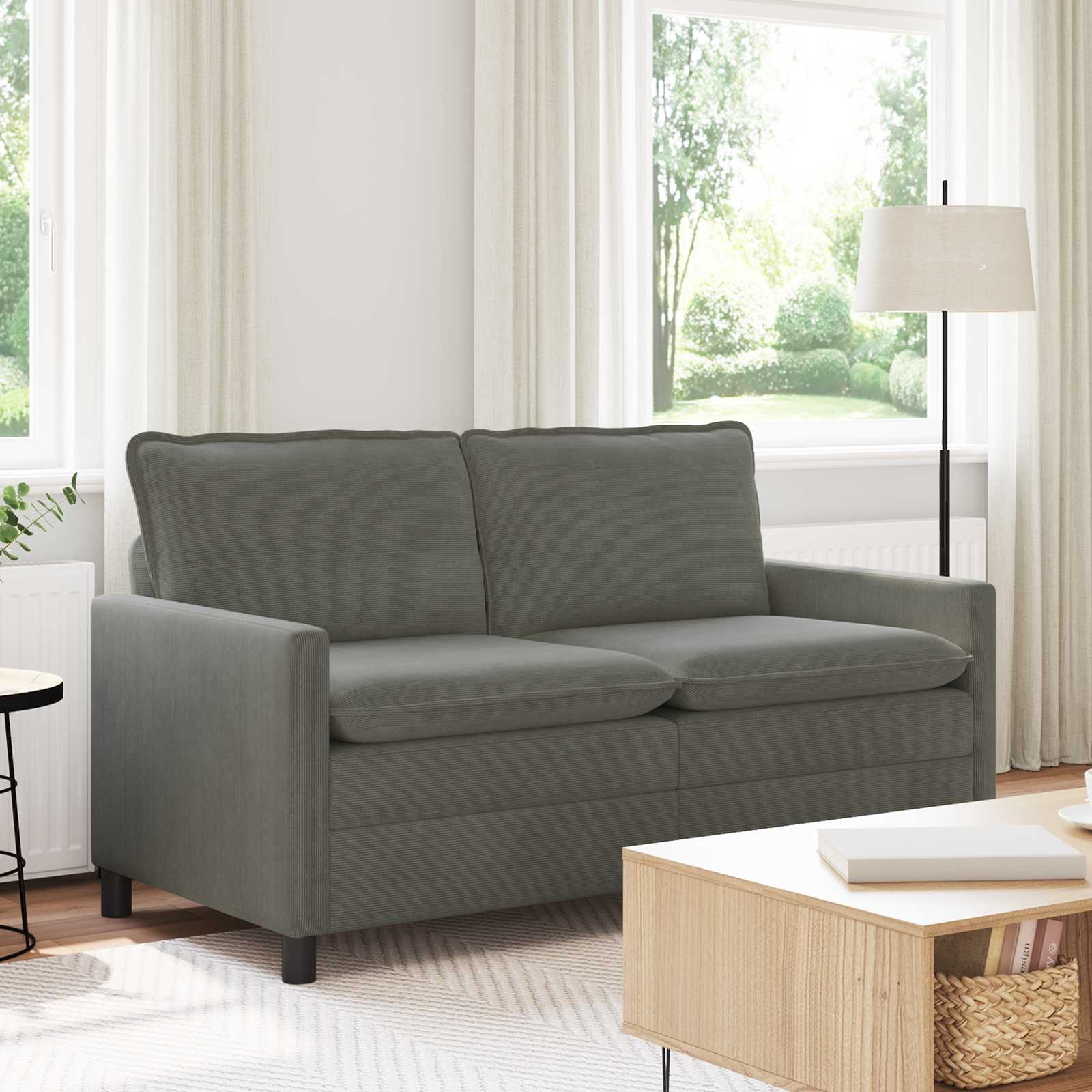 Sofa jasnoszary 156 x 81 x 87,5 cm tkanina vidaXL
