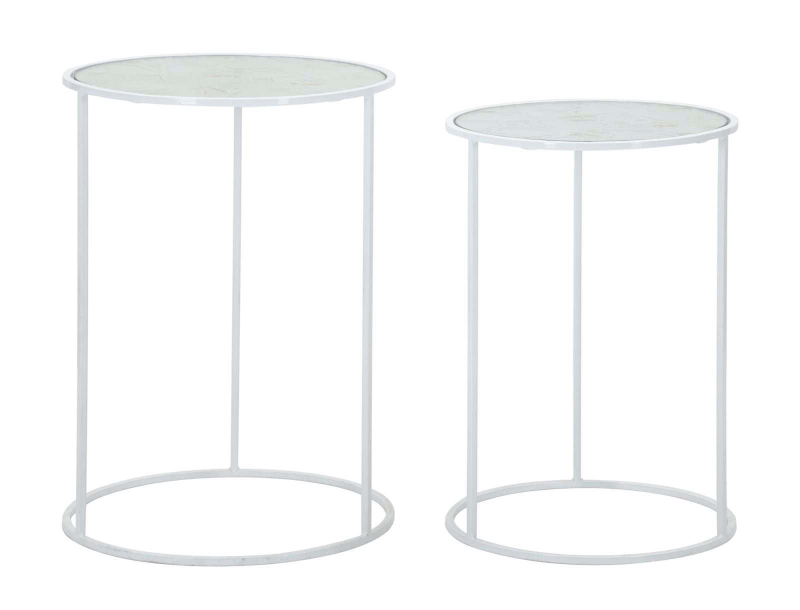 Zestaw Stolików Pomocniczych Ercole, Metal, Biały, Seven Design