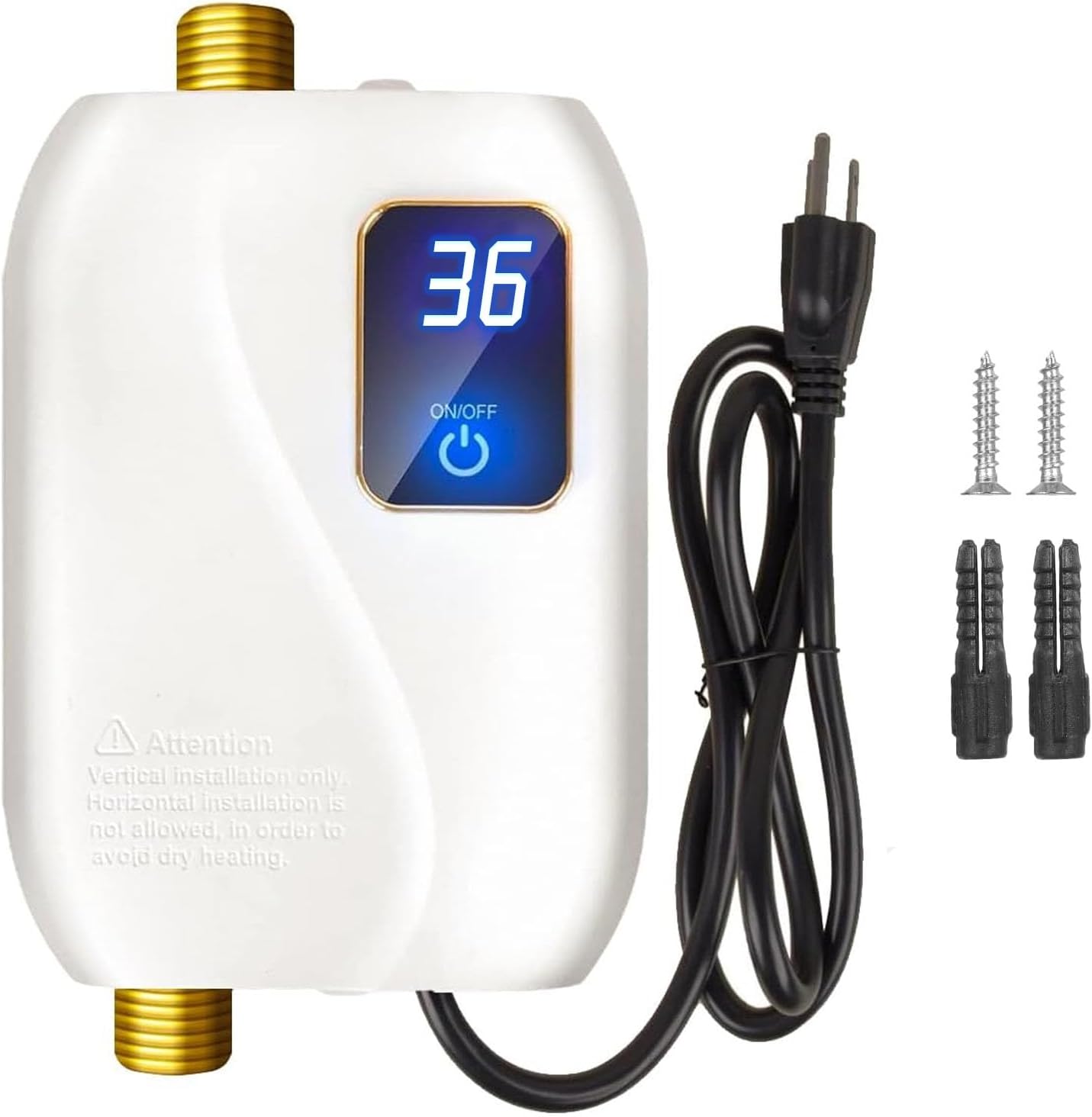 Podgrzewacz wody elektryczny bez zbiornika, 110 V, 3000 W, przepływowy podgrzewacz wody elektryczny z wyświetlaczem cyfrowym, odpowiedni do łazienek.