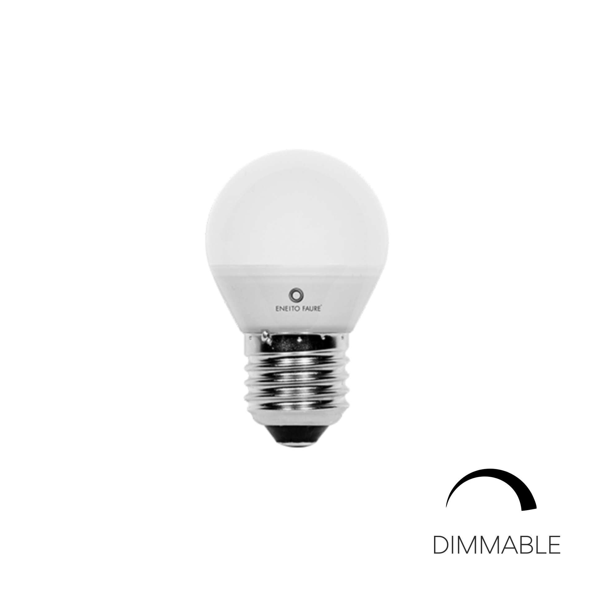 Żarówka kulista LED E27 5,5 W z możliwością ściemniania i kątem świecenia 360 stopni, naturalna temperatura barwowa 4000 K – Beneito & Faure