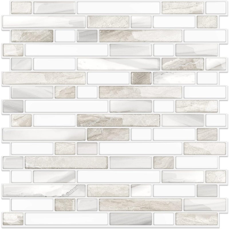 10 sztuk naklejek ściennych 3D w efekt marmuru 30x30 cm – Wodoodporne naklejki do kuchni i łazienki, relief PU
