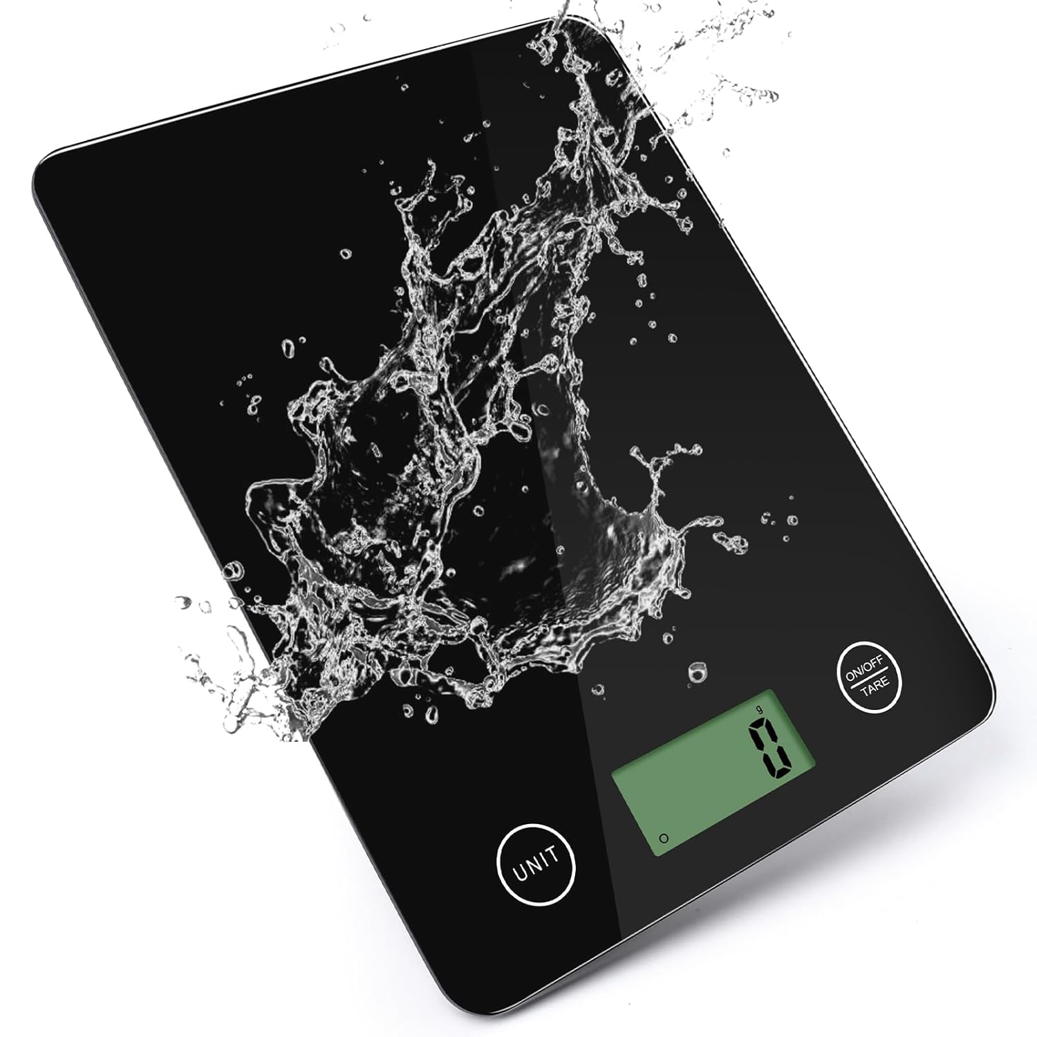 Cyfrowa waga kuchenna 5 kg, wielofunkcyjna elektroniczna waga do gotowania żywności, podświetlany ekran LCD, 6 jednostek i funkcja tarowania