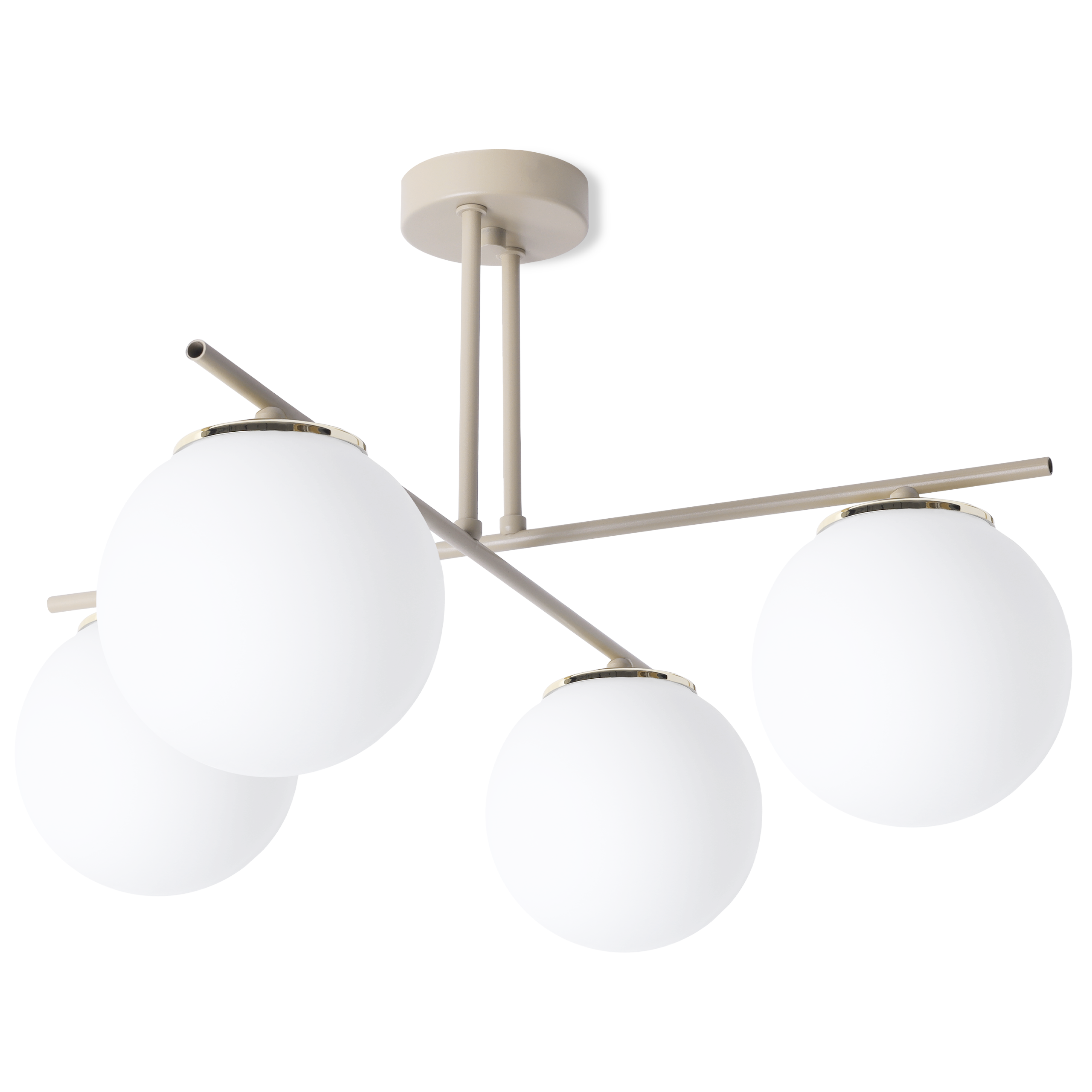 Lampa sufitowa wisząca Light Home LH Modena 4x E14 kaszmirowy/złoty