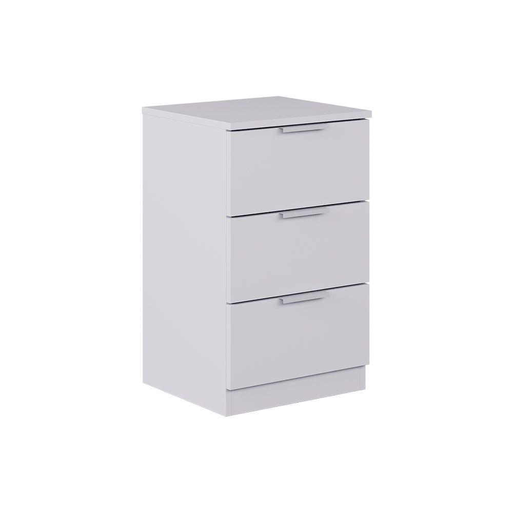 Vicco Stolik nocny Fino, Biały, 37.6 x 61.8 cm z 3 szufladami