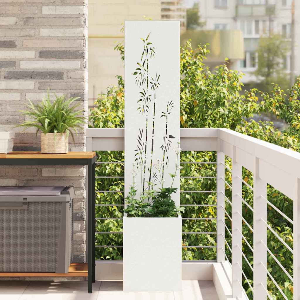 Ekran zapewniający prywatność w ogrodzie Biały 32 x 150 cm vidaXL