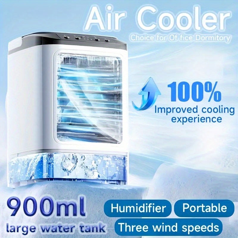 Klimatyzator letni, mini wentylator z chłodzeniem wodnym, nawilżaniem, wbudowana chłodnica, do akademika