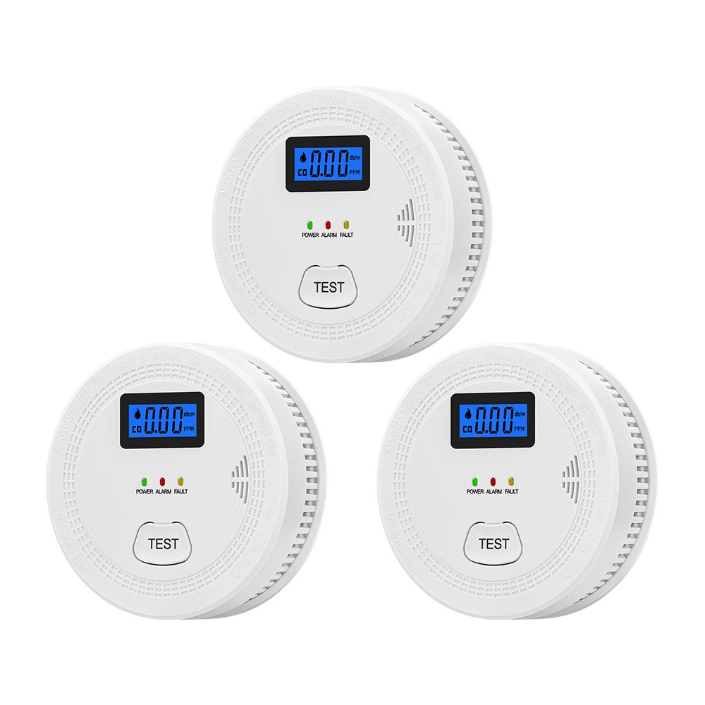 Fotoelektryczny czujnik dymu i tlenku węgla z baterią - alarm dźwiękowy 85 dB do domu i mieszkania