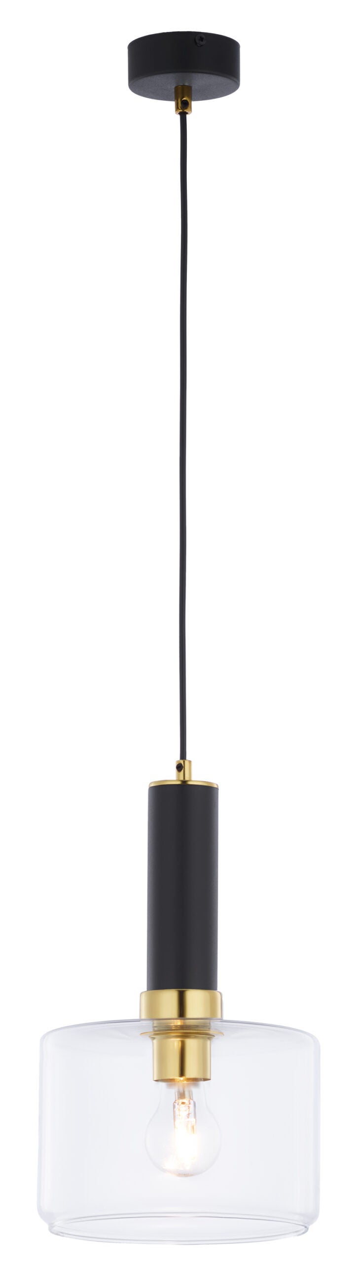 Lampa wisząca VANES transparentna Jupiter złoty E27 20x20x39-80 cm 1 szt.