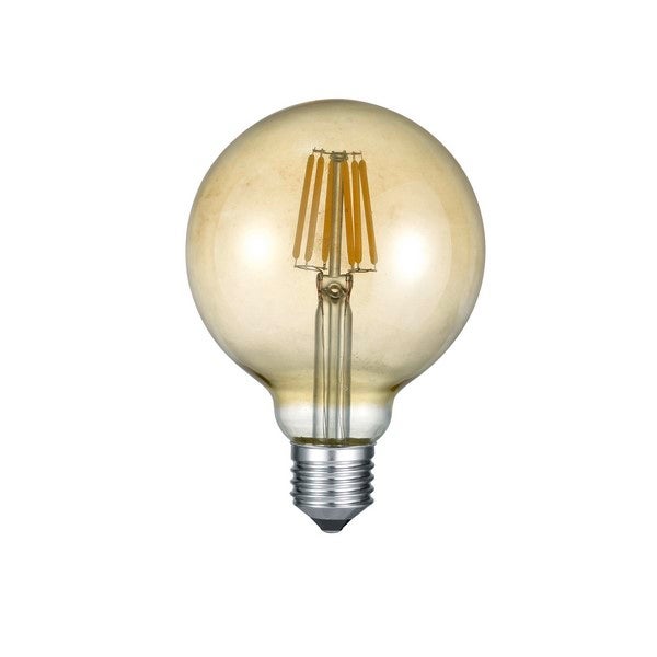Żarówka LED bursztynowa kulista E27 6W ciepła 420lm Trio