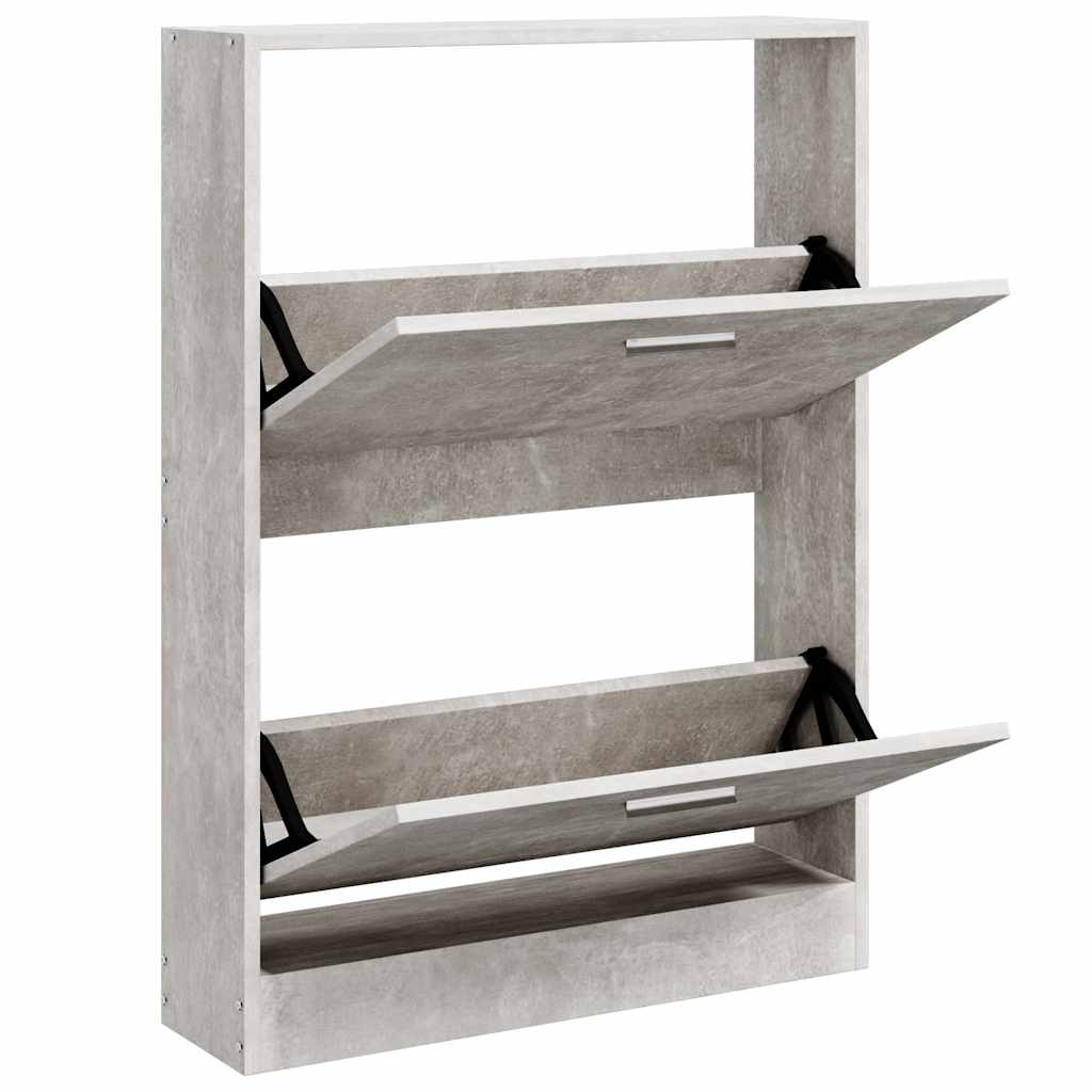 Szafka na buty, szarość betonu, 59x17x81 cm