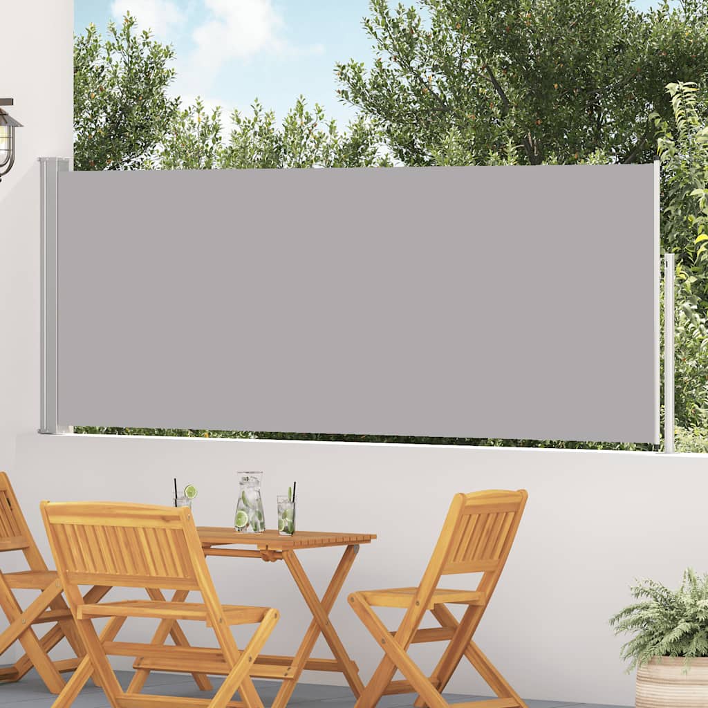Wysuwana markiza boczna na taras, 120 x 500 cm, szara vidaXL