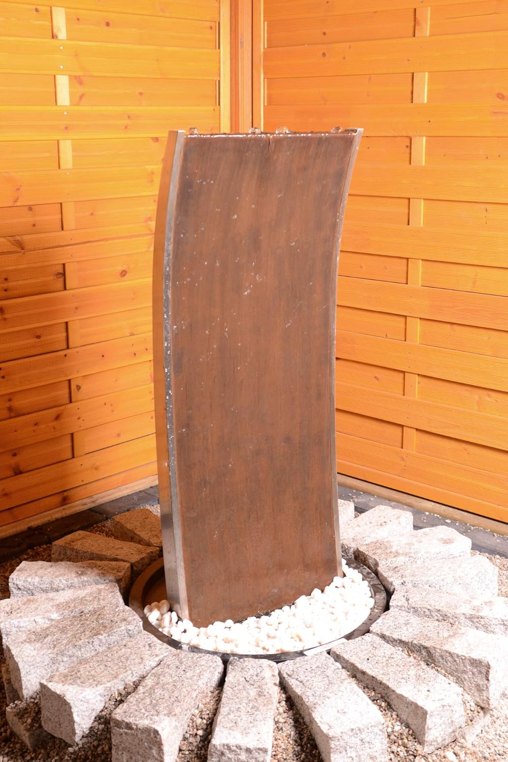 Ściana wodna KÖHKO® Mexico z oświetleniem LED Wysokość 119 cm Fontanna ze stali Corten 31003