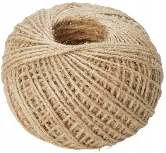 SZNUREK SZNUR ROLKA JUTOWY GRUBY JUTA 200G 140M MOCNY NATURALNY DEKORACYJNY KOTARBAU