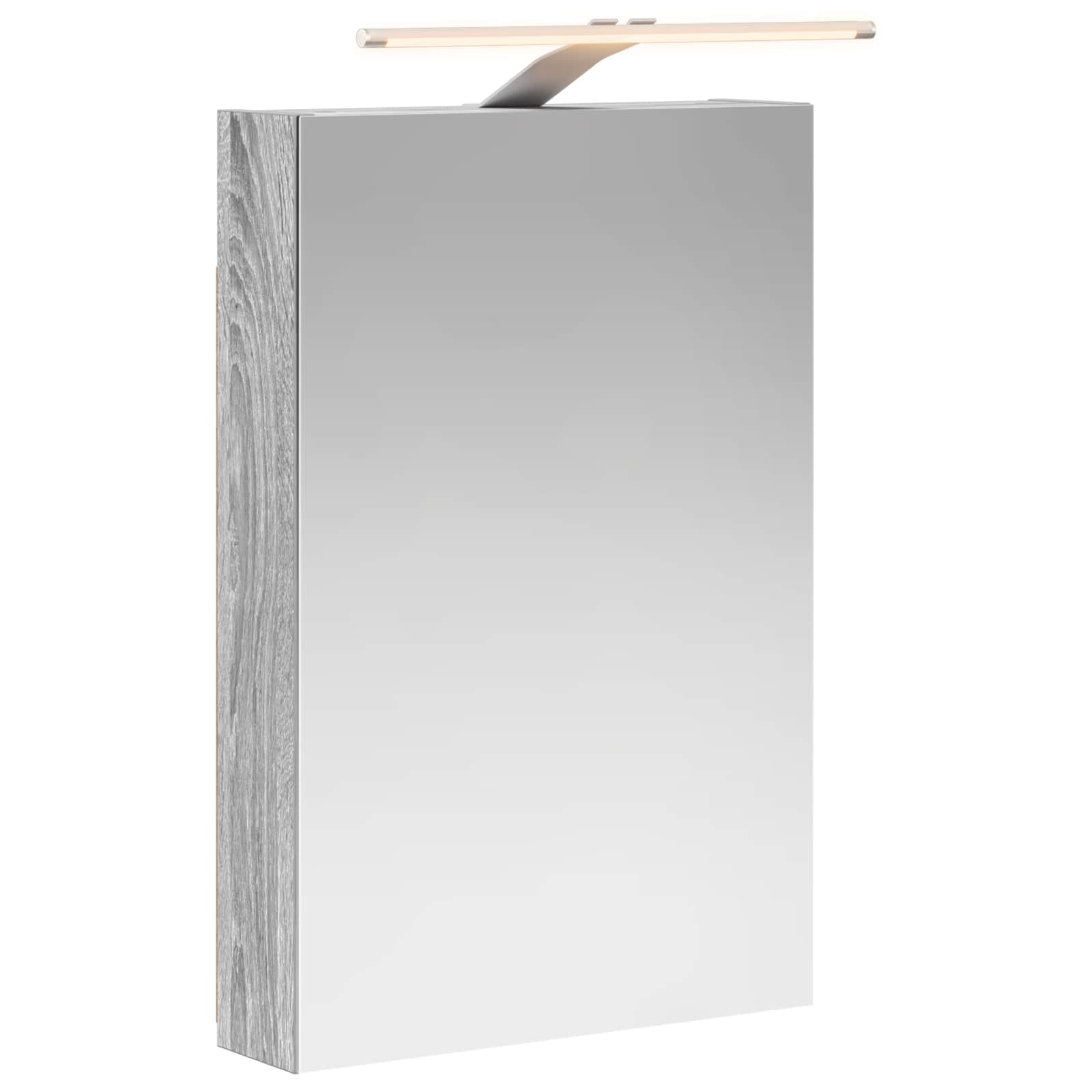 Szafka z lustrem do łazienki Szary Sonoma 40 x 10,5 x 60,5 cm