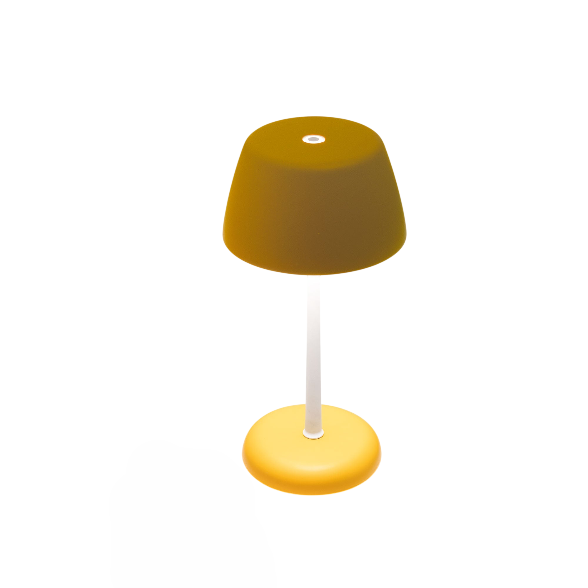Trilli inteligentna lampa Wi-Fi LED, akumulatorowa, dotykowa, sterowanie aplikacją, ceramika biało-ochrowa, kolor szafranowy