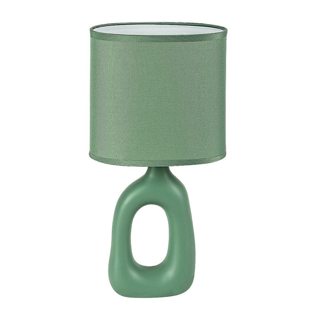 Lampa stołowa ceramiczna Sylira 1xE14x40W ceramika / gips zielona wym:36x17,5x17,5cm IP20 Rabalux